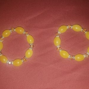 Stretchy Yellow Handmade Bracelet